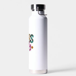 Boss Lady Zonnebloem Luipaard Koe Print Empowering Waterfles
