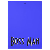 Boss Man Blue Cliboard Klembord (Achterkant)