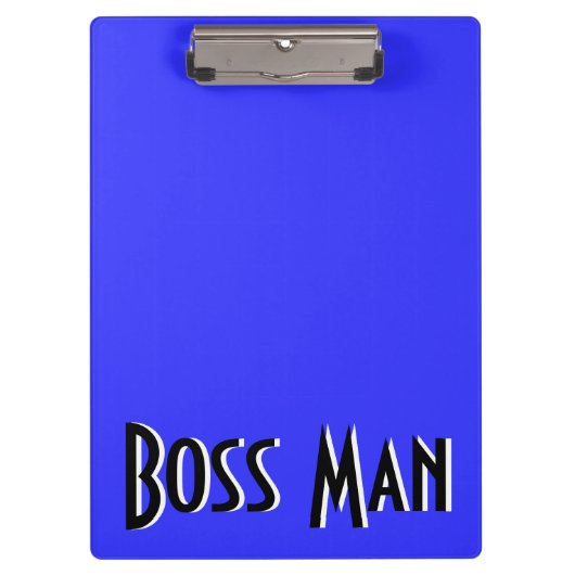 Boss Man Blue Cliboard Klembord (Voorkant)