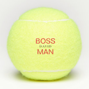 Boss Man personaliseert Tennis Balls Tennisballen