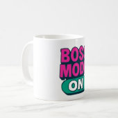 Boss Mode On Mug - Motivational Coffational Cup fo (Devant gauche)