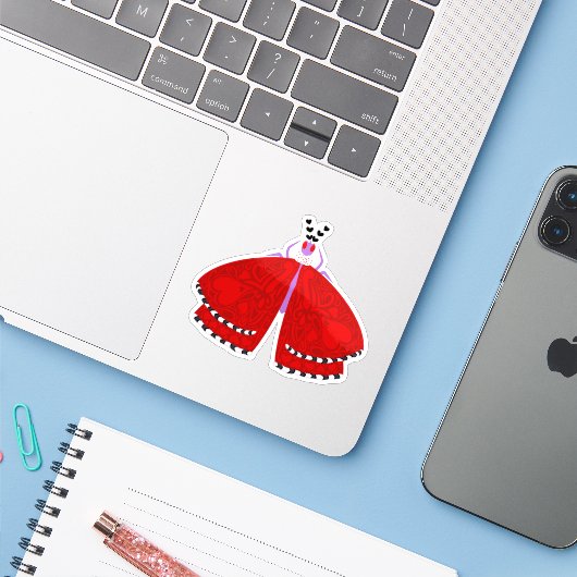 Boss Moth Sticker (Laptop met iPhone)