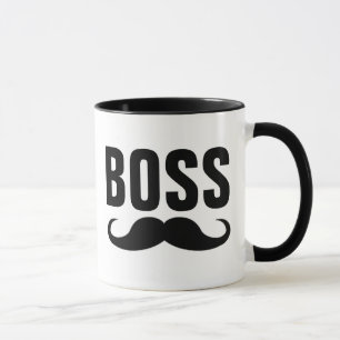 BOSS MUSTACHE COFFEE MOK VOOR HEM