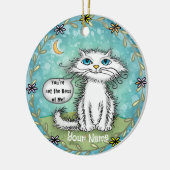 Boss of Me Scraggles Cat Keramisch Ornament (Links)