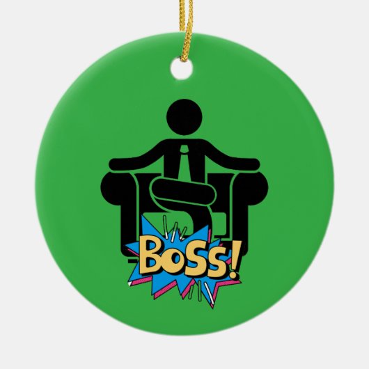 Boss-Ornament Keramisch Ornament (Voorkant)