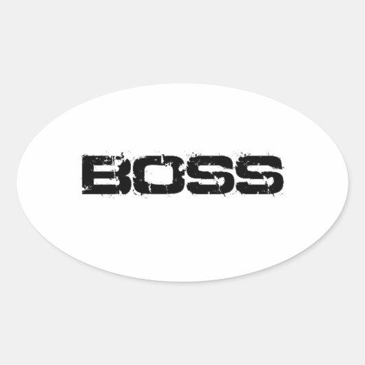 BOSS OVALE STICKER (Voorkant)