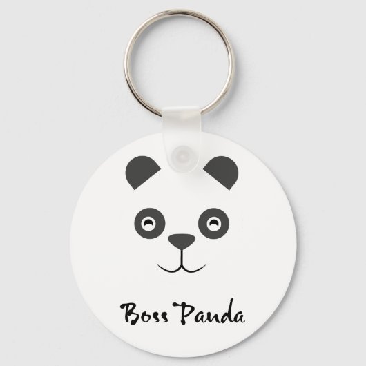 Boss Panda Button Sleutelhanger (Voorkant)