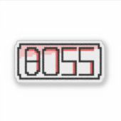 "BOSS" Retro-lettertype Sticker (Voorkant)