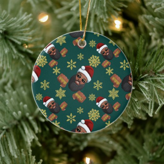 Boss Santa Claus Keramisch Ornament (Boom)