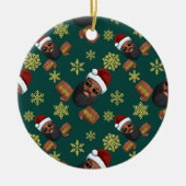 Boss Santa Claus Keramisch Ornament (Voorkant)