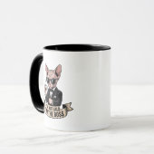 Boss Sphynx Cat Coffee Illustration Mok (Voorkant links)