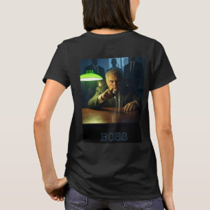 Boss w tekst vrouwen zwart T-shirt terug