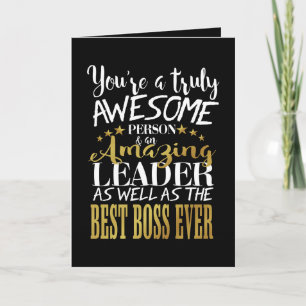 BOSS waardering-HARTELIJK DANK BOSS "geweldige baa Kaart