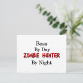 Boss/Zombie Hunter Briefkaart (Staand voorkant)
