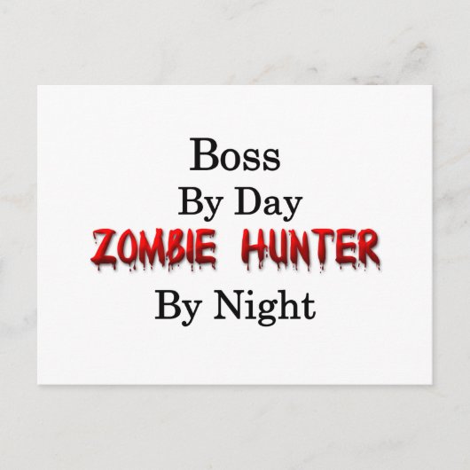 Boss/Zombie Hunter Briefkaart (Voorkant)