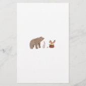 Bossen Baby shower Briefpapier (Achterkant)