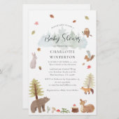 Bossen Baby shower Briefpapier (Voorkant / Achterkant)