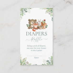 Bossen Baby shower Diapers raffle Enclo Informatiekaartje