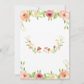 Bossen Baby shower Invitation Forest Animals Kaart (Achterkant)