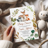 Bossen Baby shower Kaart