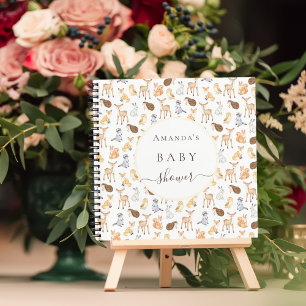 Bossen baby shower notitieboek