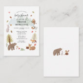 Bossen Baby shower Notitiekaartje (Voorkant / Achterkant)