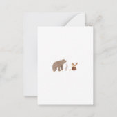 Bossen Baby shower Notitiekaartje (Achterkant)