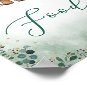 Bossen Baby shower voor bosboten Poster (Hoek)