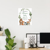 Bossen baby shower welkom bord poster (Thuiskantoor)