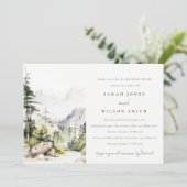 Bossen Berglandschap Schets Repetitie Diner Kaart (Staand voorkant)