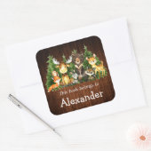 Bossen Bosdieren Hout Print Bookplate Label (Envelop)