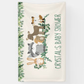 Bossen Dieren Greenery Baby shower Decoration Spandoek (Verticaal)