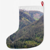 Bossen en bergen grote kerstsok (Achterkant)