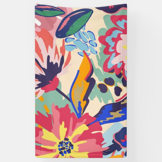 Bossen en rozen spandoek (Verticaal)