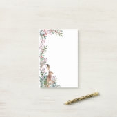 Bossen, hazen, bladeren, bladeren, kerstbessen post-it® notes (Op bureau)