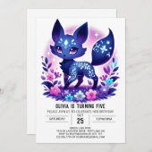 Bossen Majestic Fox Digitale Verjaardag Kaart (Voorkant / Achterkant)