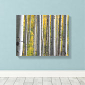 "Bossen met boomstam" Canvas Afdruk (Insitu (Houten vloer))