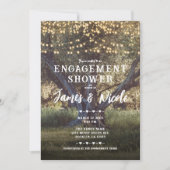  Bossen met boomverlichting Verloving Shower Kaart (Voorkant)