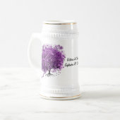 Bossen met Paarse hardebomen Bierpul (Voorkant links)