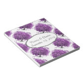 Bossen met Paarse hardebomen Notitieblok (Schuin)