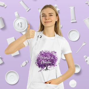 Bossen met Paarse hardebomen Standaard Schort