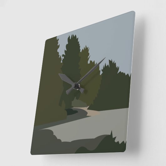 Bossen Natuur Vierkante Klok (Hoek)