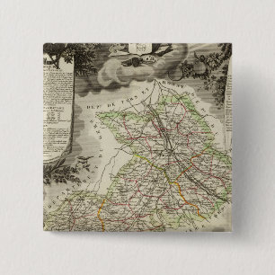 Bossen, steden en gemeenten vierkante button 5,1 cm