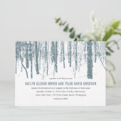 © Bossen Trees Forest Winter Wedding Kaart (Staand voorkant)