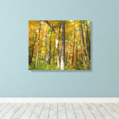 Bossen van geelbladeren Autumn Landschap Canvas Afdruk (Insitu (Houten vloer))