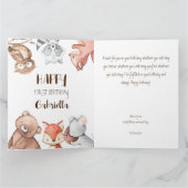 Bossen verjaardag gepersonaliseerd kaart (Binnen)