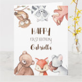 Bossen verjaardag gepersonaliseerd kaart (Gele Bloem)