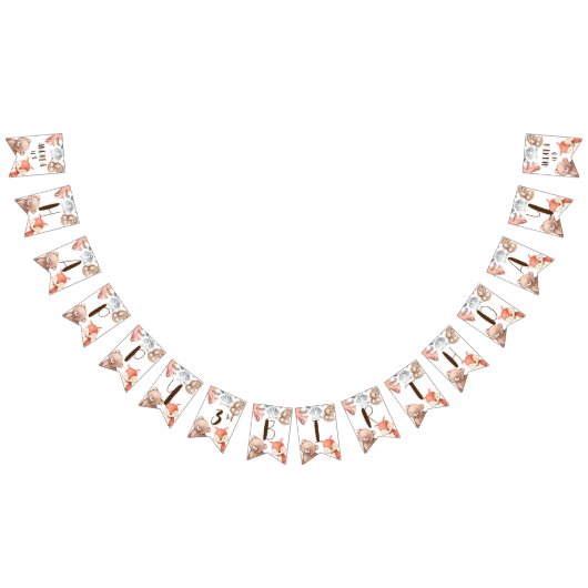 Bossen verjaardag gepersonaliseerd vlaggetjes (Alle)