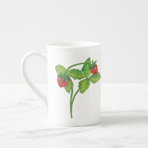 Bossen Wilde Aardbei Fragaria vesca Porselein Kop