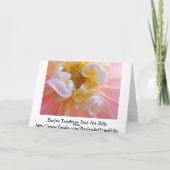 Bosses Cartes Pink Dahlia Fleurs Joyeux Boss Day! (Dos)